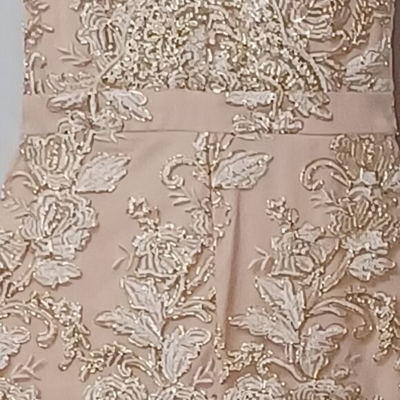 PARISIAN Blush Embroidered Lace Adjustable Straps Romper. 6 - Picture 6 of 16